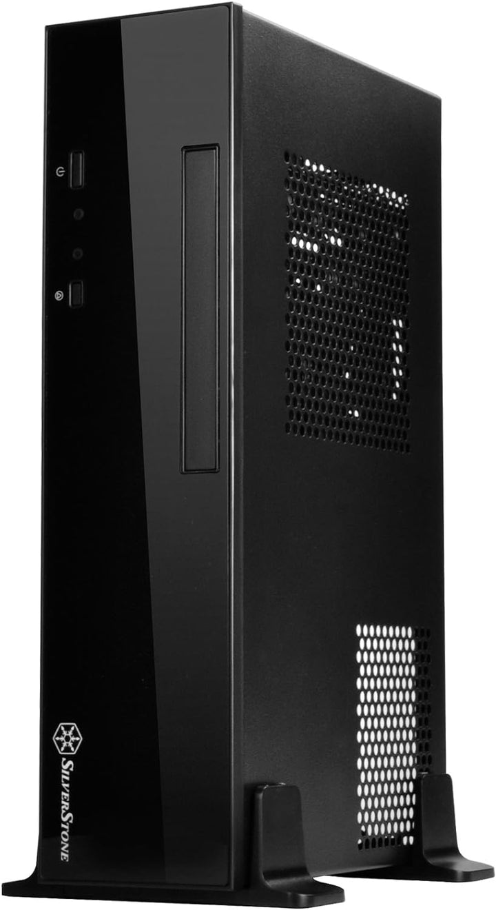 SilverStone SST-ML09B - Milo Mini-ITX kompaktes HTPC Desktop Gehäuse, schwarz, SST-ML09B