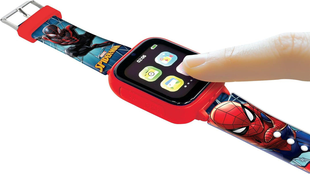 Lexibook, Spider-Man, Bluetooth-Uhr mit Farbdisplay, Spider-Man mit Kamera und 8-GB-Speicherkarte, R