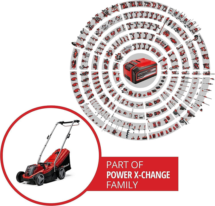 Einhell Akku-Rasenmäher GE-CM 18/33 Li Kit Power X-Change (18 V, 33 cm Schnittbreite, bis 200 m², Br