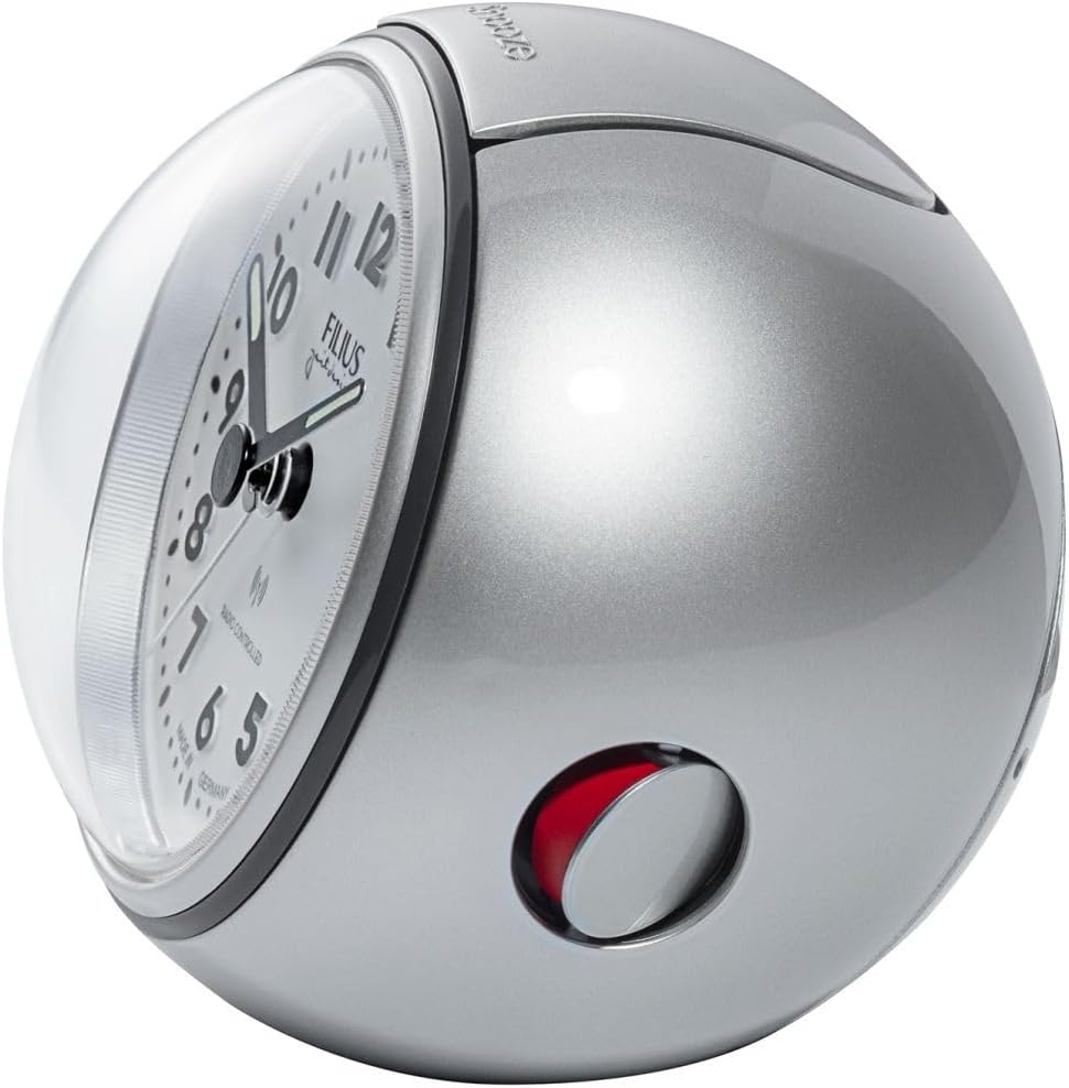 Filius 0544-19 Funkwecker Silbergrau-Metallic