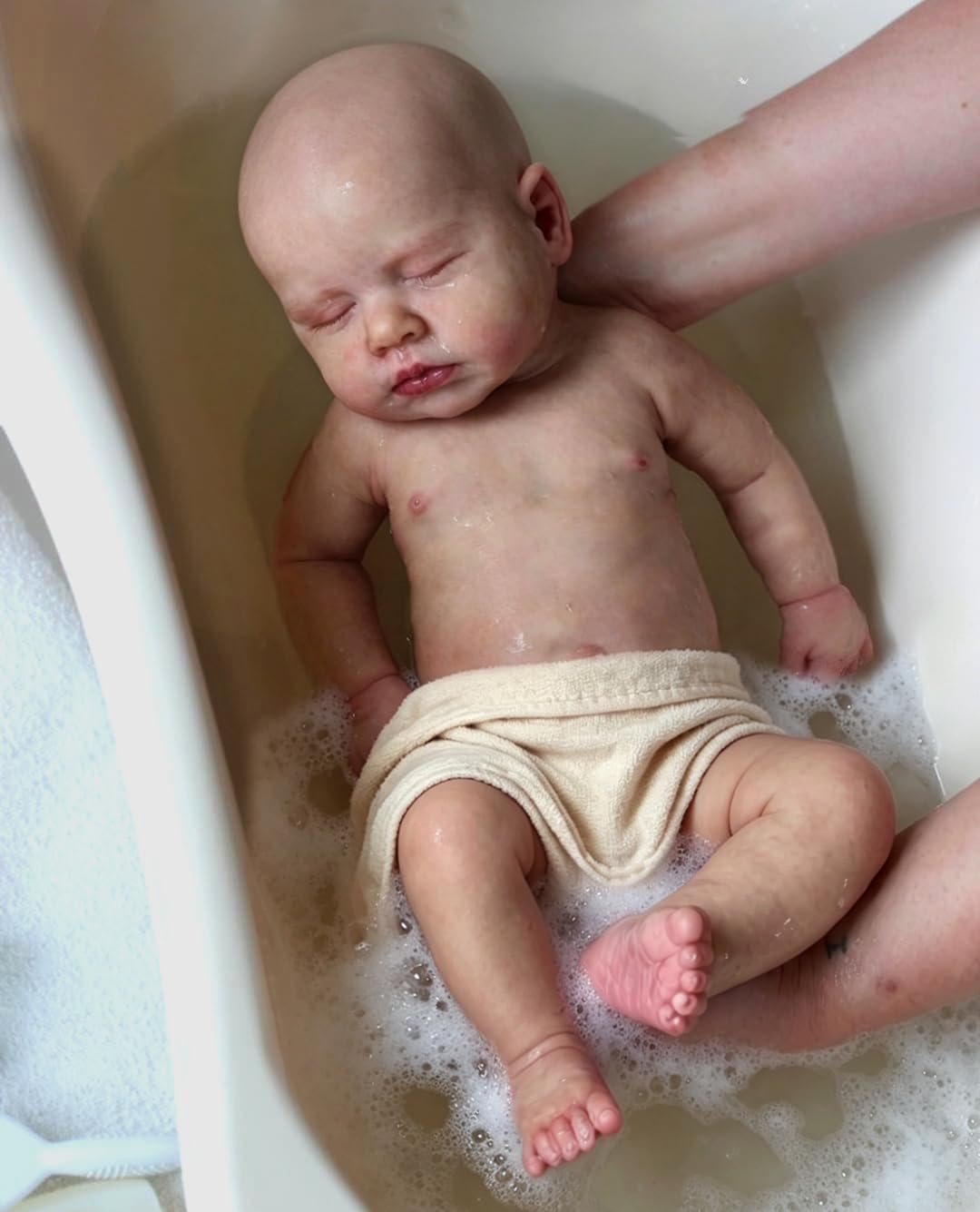 Zero pam Reborn Baby Mädchen-30CM Echtem Silikon Reborn Baby Vollsilikon Lebensecht, Reborn Puppen L