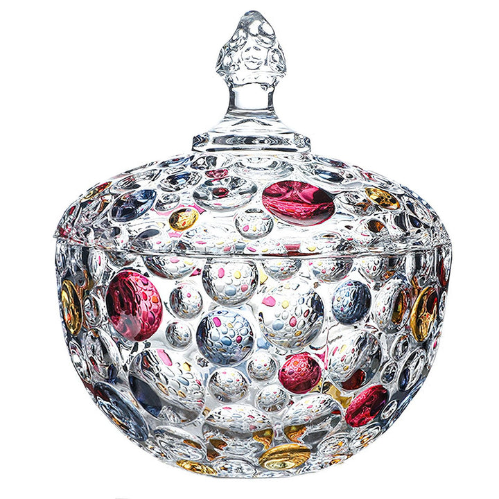 Bonbonglas Keksglas Mit Deckel, Colorful Kristall SüssIgkeiten Glas, Bonbongeschirr Zuckerdose, Deko