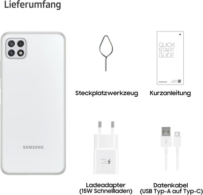 Samsung Galaxy A22 5G Smartphone 6.6 Zoll 128GB Android Handy Mobile White 128 GB A22 5G White, 128