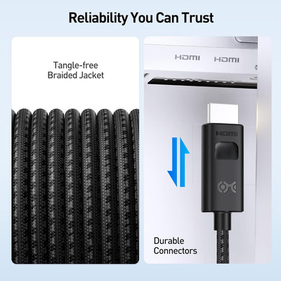 Cable Matters HDMI Displayport Kabel 1.4 mit 4K 120Hz oder 8K - 1,8m, unidirektionalem Displayport a