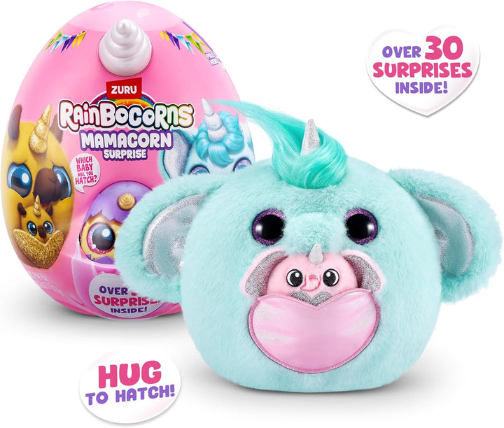 Rainbocorns Mamacorn Surprise (Shara) von ZURU, Plüschspielzeug zum Sammeln für Mädchen ab 3 Jahren,