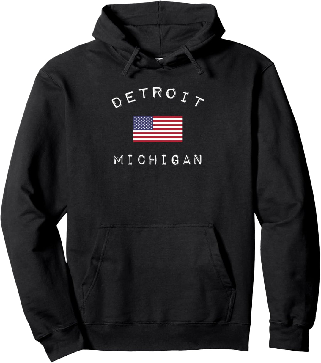 Detroit Michigan Pullover Hoodie