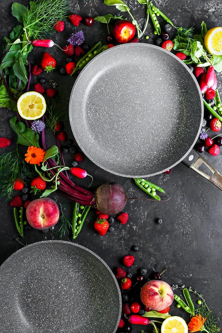 MasterClass MasterClass Guss Bratpfanne Aluminium Induktionsgeeignet, doppelte Antihaftbeschichtung,