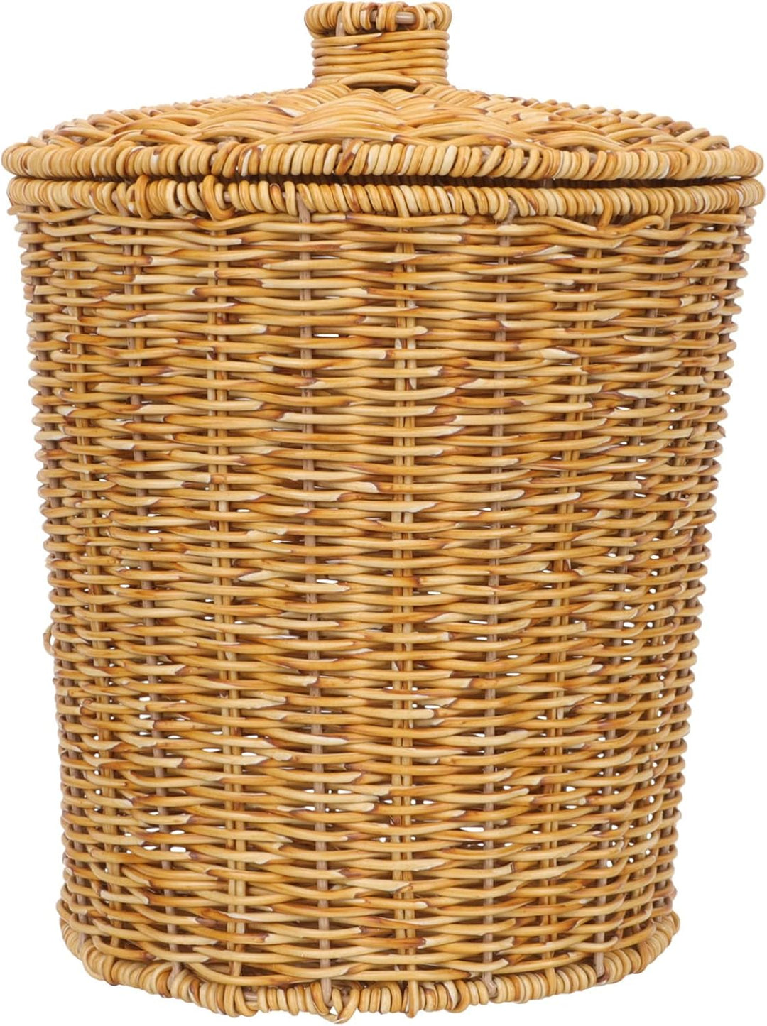 BESPORTBLE Geflochten Korb Aus Strohgeflecht Müllkorb Aus Weide Blumenkorb Aus Rattan Runder Papierk