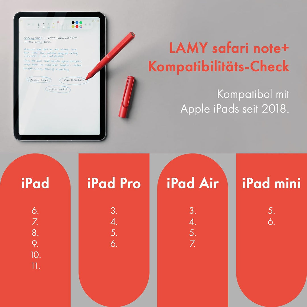 Lamy safari note+ white iPad Stift, white