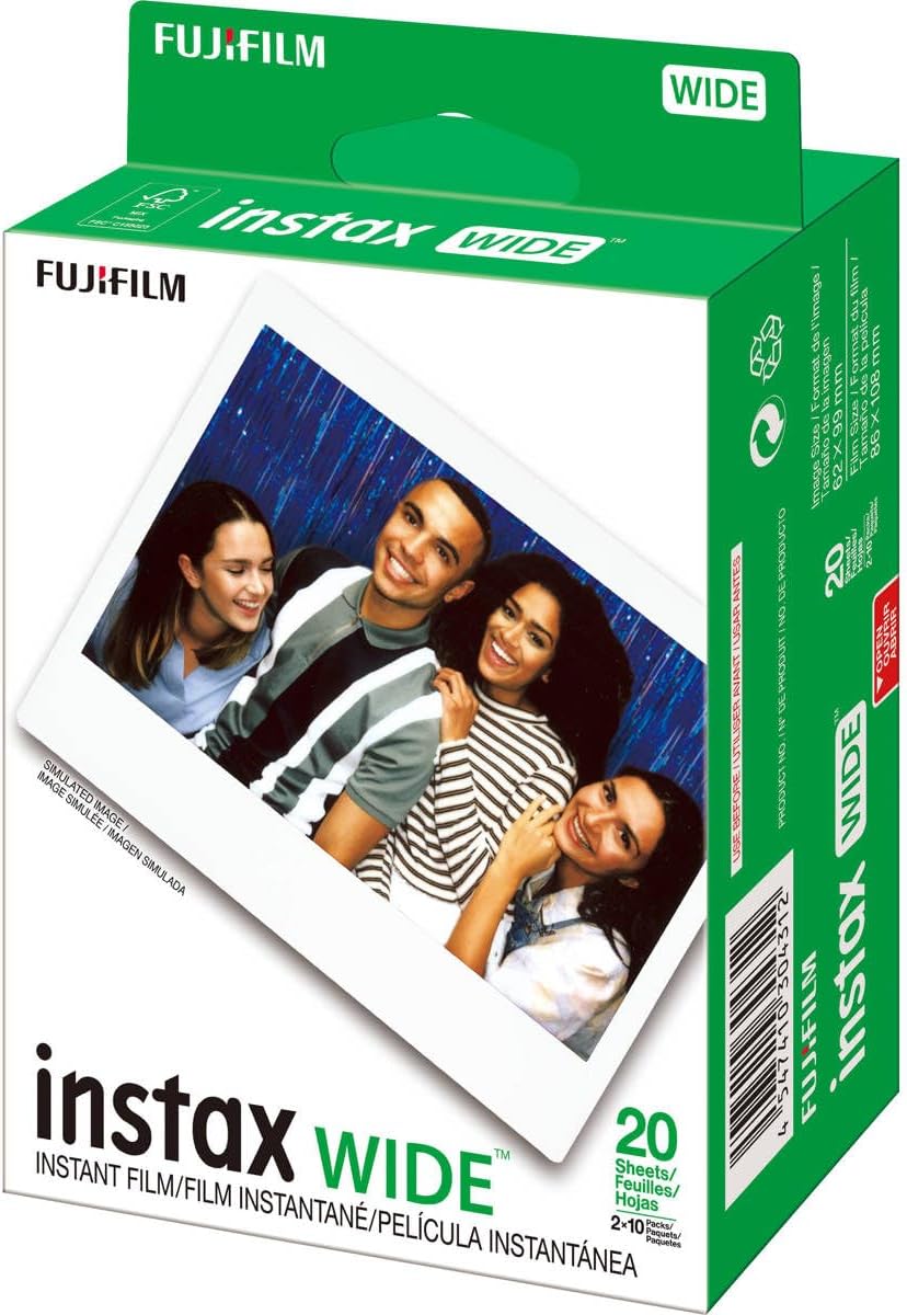 Fujifilm Instax Wide Instant Folien für Fuji Instax Wide 210 200 100 300 5 Stück
