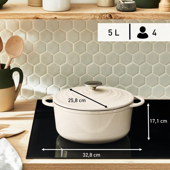 Tefal E25904 LOV Kochtopf 25 cm | wiedergewonnenes Gusseisen | optimale Wärmespeicherung | für alle