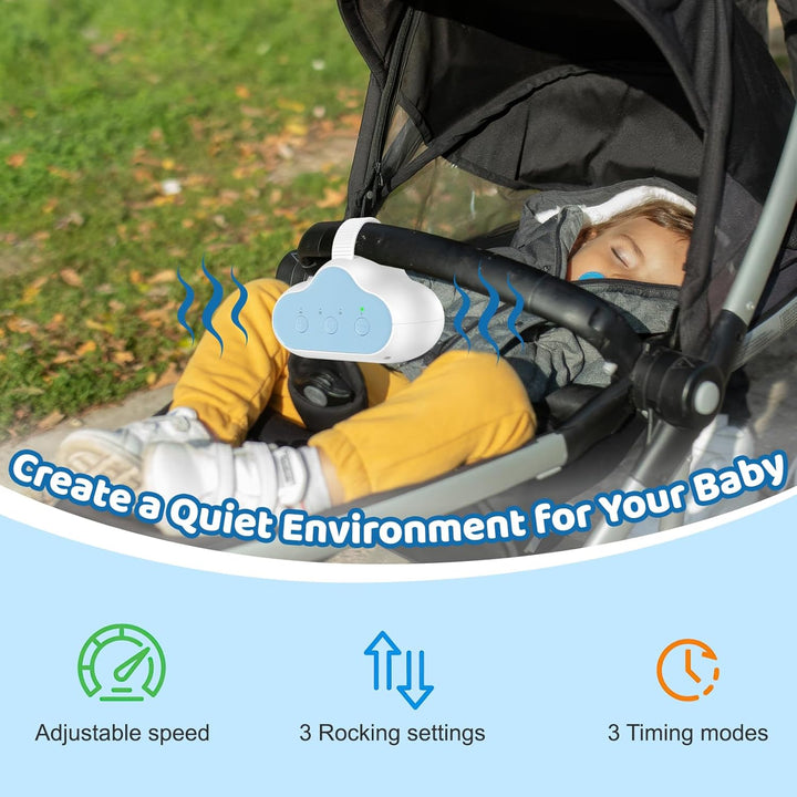 Kinderwagenschaukler, Elektrischer Automatische Babywippe, USB-C Wiederaufladbar Einschlafhilfe Baby