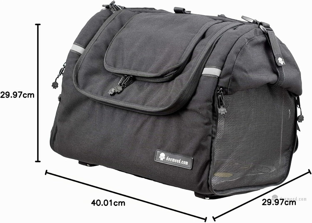 DEEMEED PETBAG Motorradtasche für Hunde und Katzen(2-5 kg), wasserdicht, tragbar, dreifach belüftet,