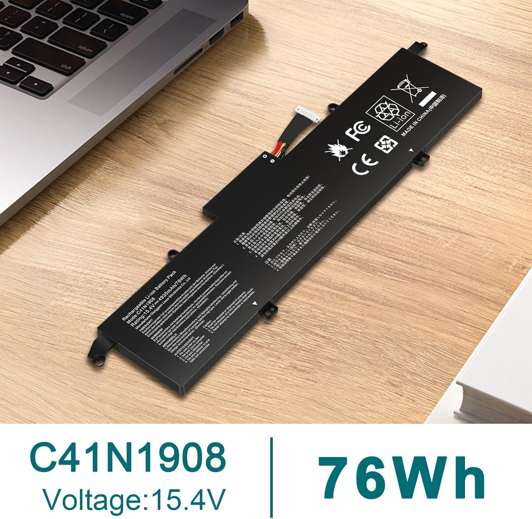 ASUNCELL 15.4V/76Wh C41N1908 Laptop Akku für ASUS Rog Zephyrus G14 GA401II PX401IV-BM166R PX401IV GA