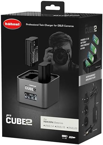 Hähnel ProCube 2 Doppel-Ladegerät für Nikon EN-EL14 (EN-EL14a) / EN-EL15 / EN-EL25, für Nikon