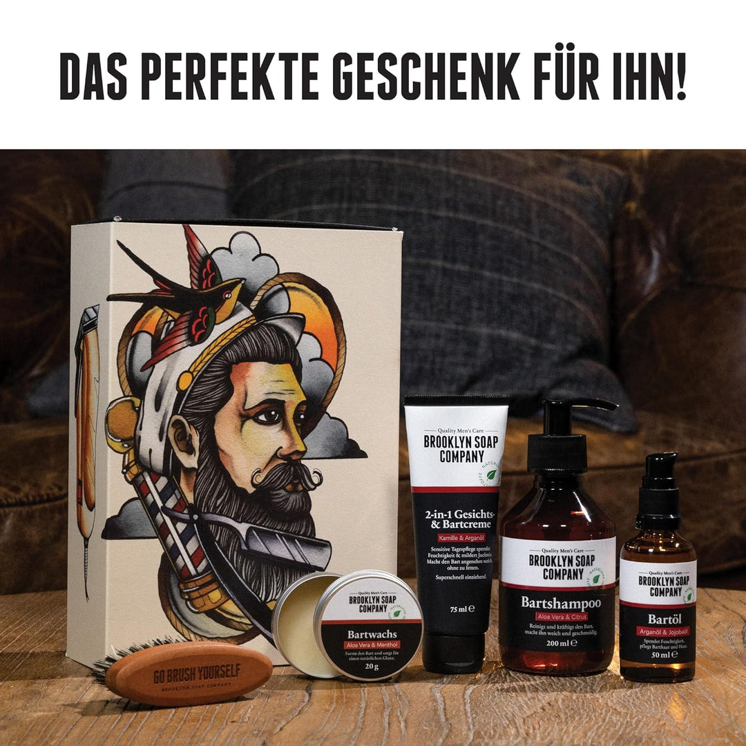 Ultimate Beard Box · Brooklyn Soap Company · Hochwertiges Bartpflege Set inkl. Bartöl, Bartshampoo,