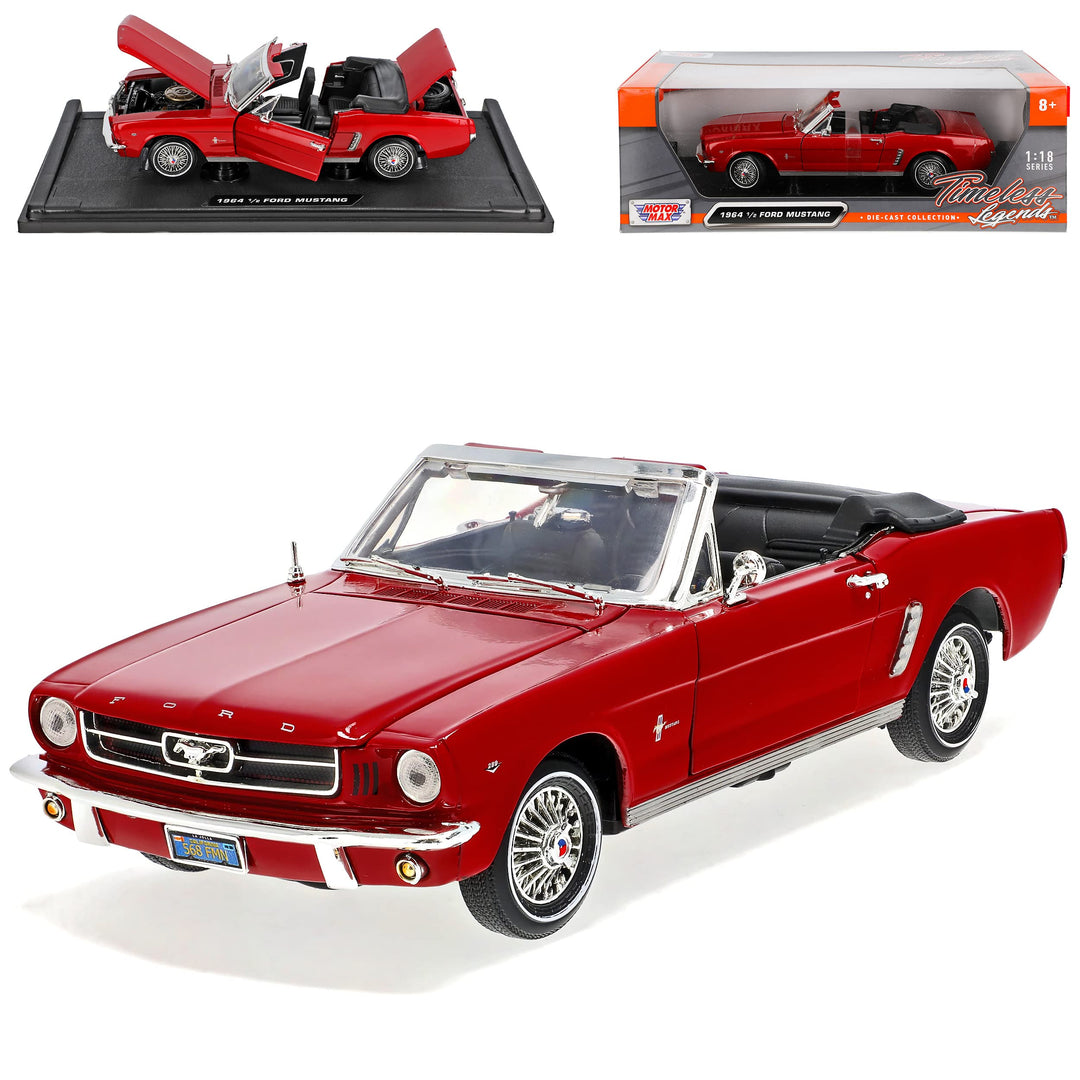 Motormax Ford Mustang Cabrio 1964 Rot 1. Generation 1/2 1/18 Modellauto Modell Auto