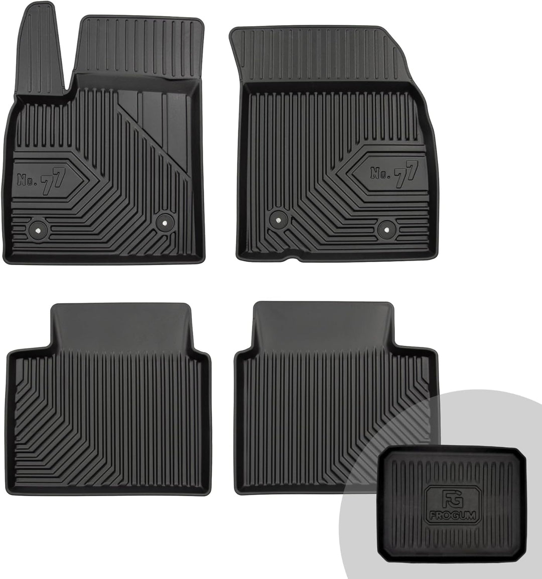 FROGUM No.77 Gummimatten Ganzjahresset von Auto Fussmatten Autofussmatten für Ford Focus IV ab 2018