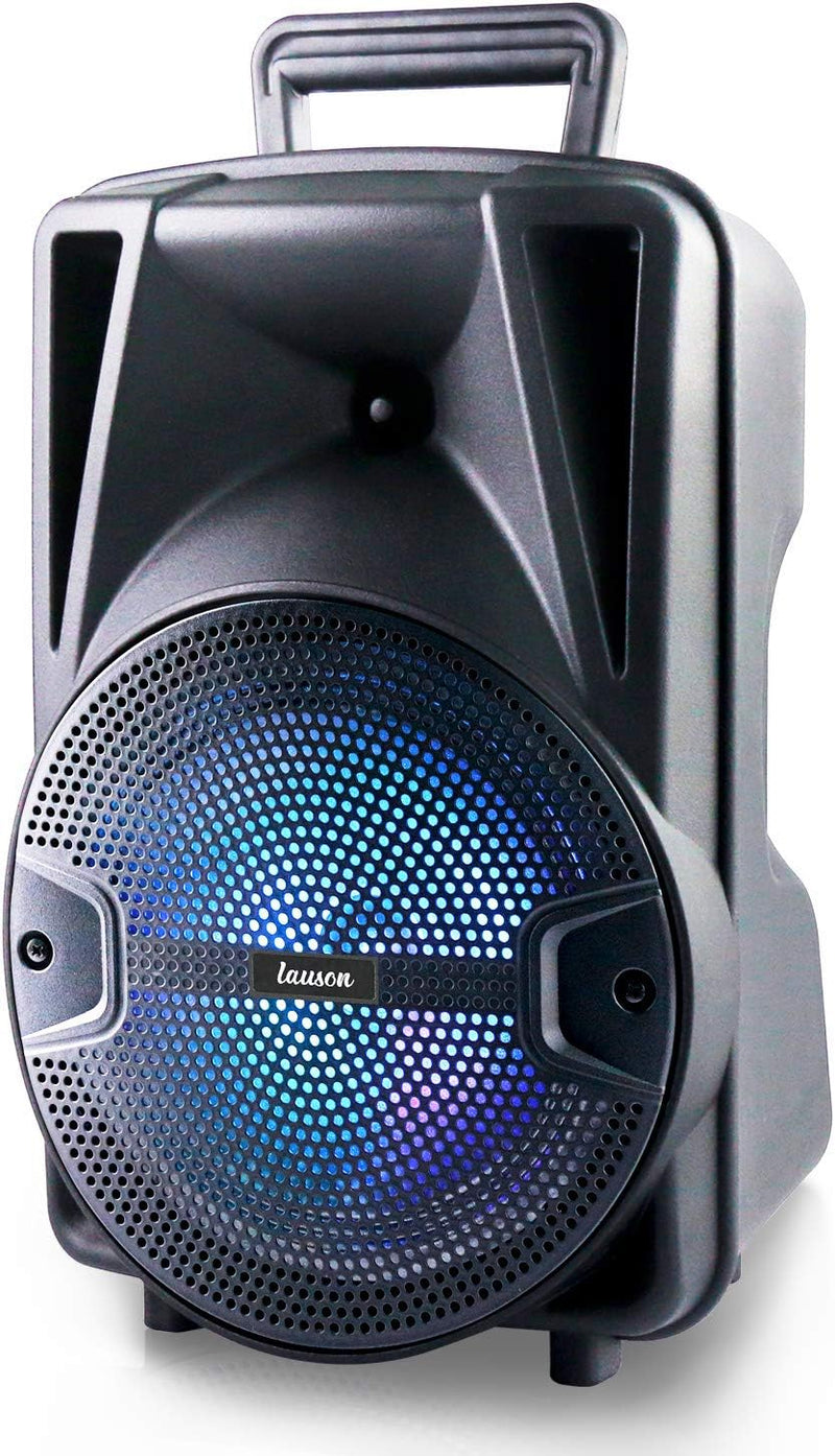 Lauson Partybox Bluetooth | Box mit Radio | Party Lautsprecher mit Discolichter | Karaoke | USB | SD