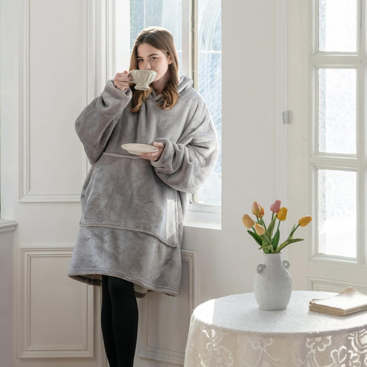 Good Nite Hoodie Decke mit Ärmeln Tragbare Decken Wearable Blanket Übergrosser Hoodie Damen Cozy kus