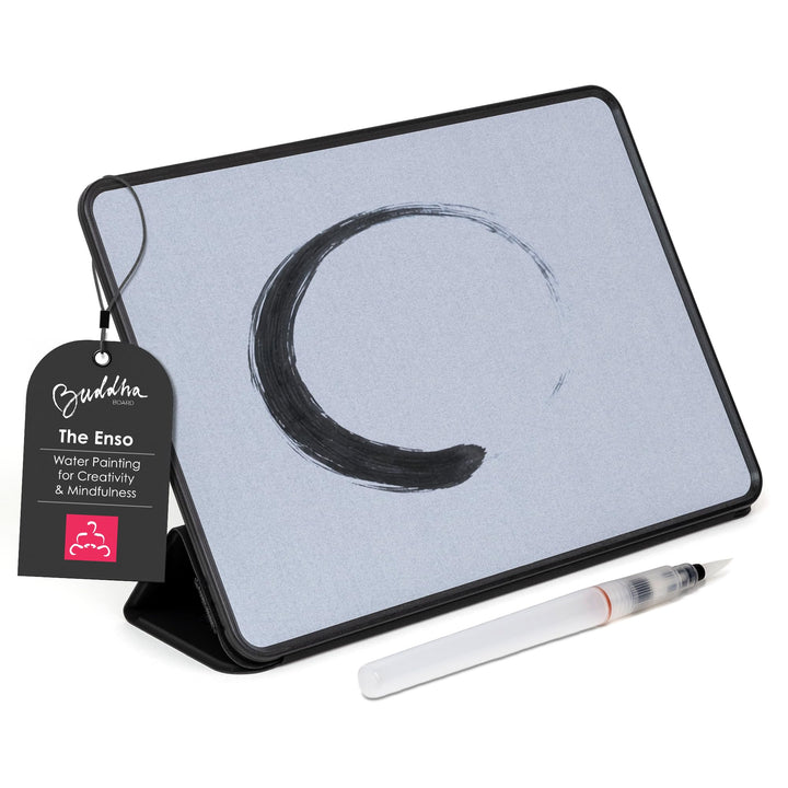 Buddha Board Enso | Tragbare Wassermalerei mit Pinsel & tragbar für Achtsamkeit & Meditation überall