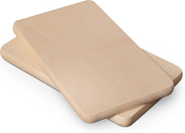 Frühstücksbrettchen Holz - Natur Buche unbehandelt - 5 x Holzbrettchen - Küchenbrett Brot Küchenuten