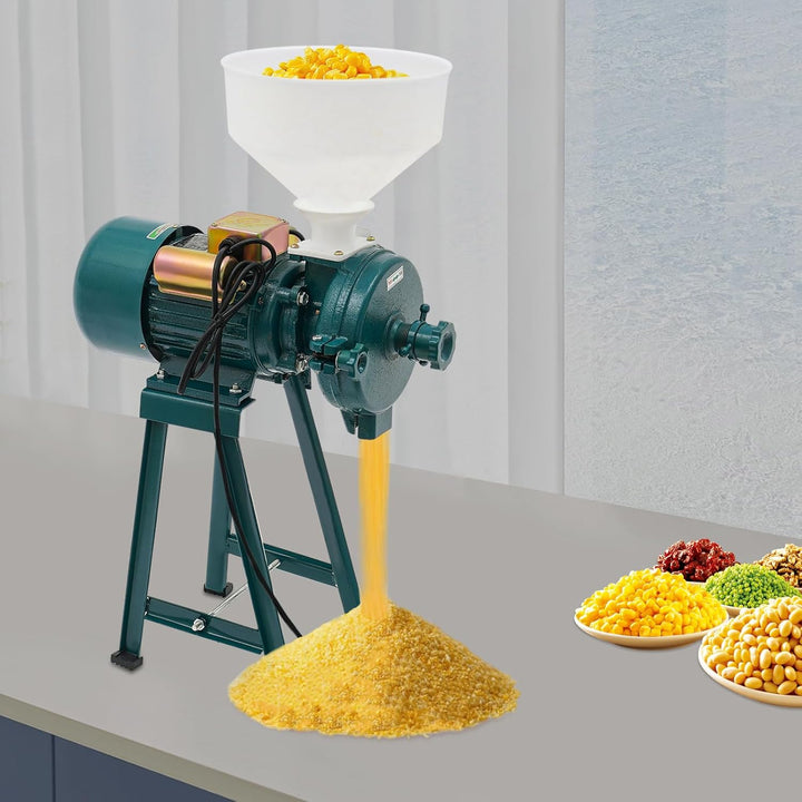 2200W Elektrisch Getreidemühle Kornmühle, Schrotmühle Zerkleinerer Grain Mill mit Trichter, Elektris
