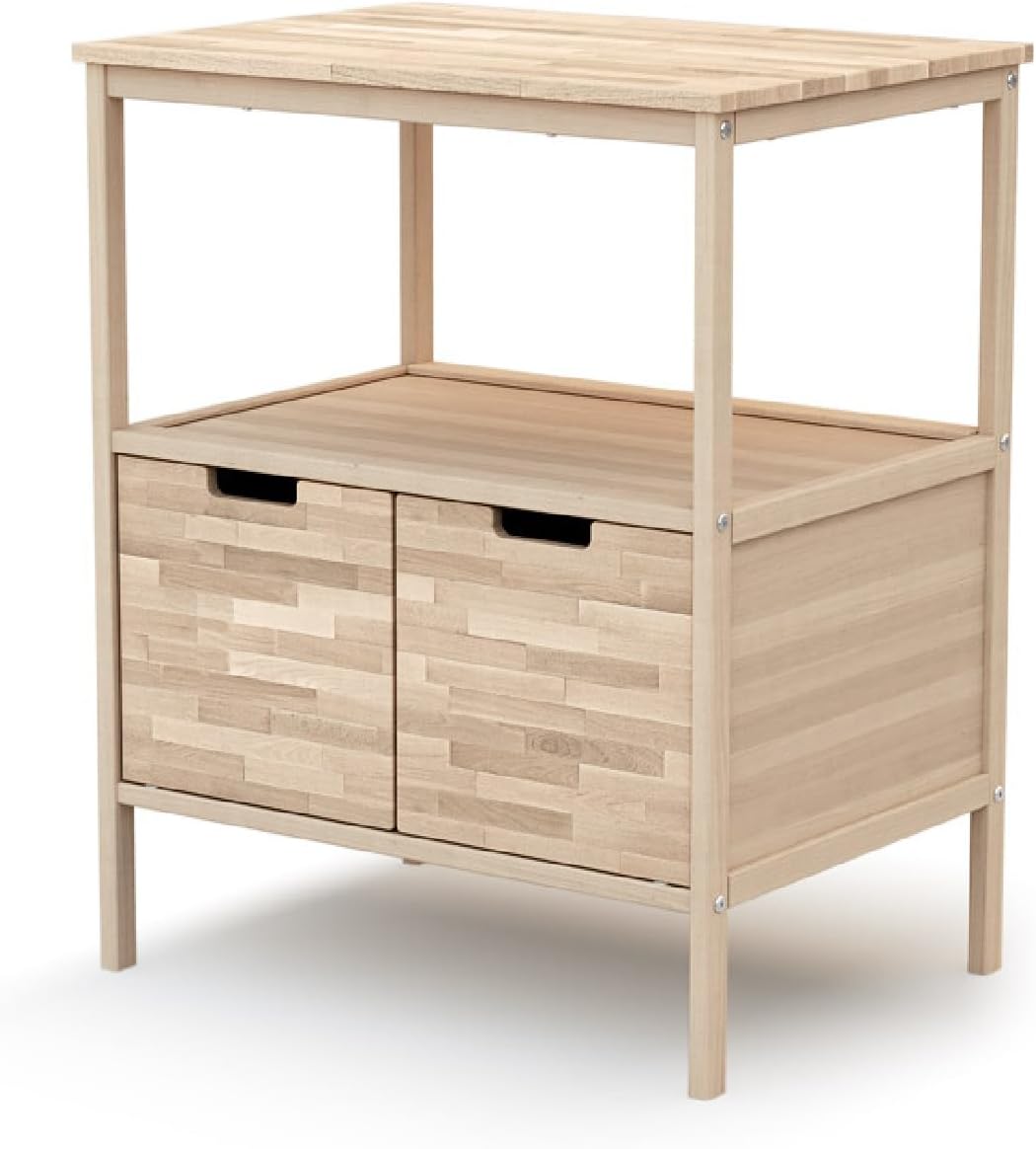 AT4 - Wickelkommode Essentiel Buche roh | 68 x 66 x 90 cm | abnehmbarer Wickelaufsatz inklusive