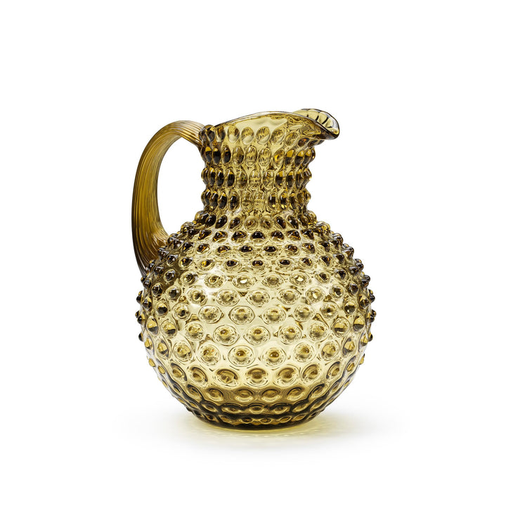 In Flore, Karaffe Caroline aus sprudelndem Kristallglas, 2 l, champagne gelb