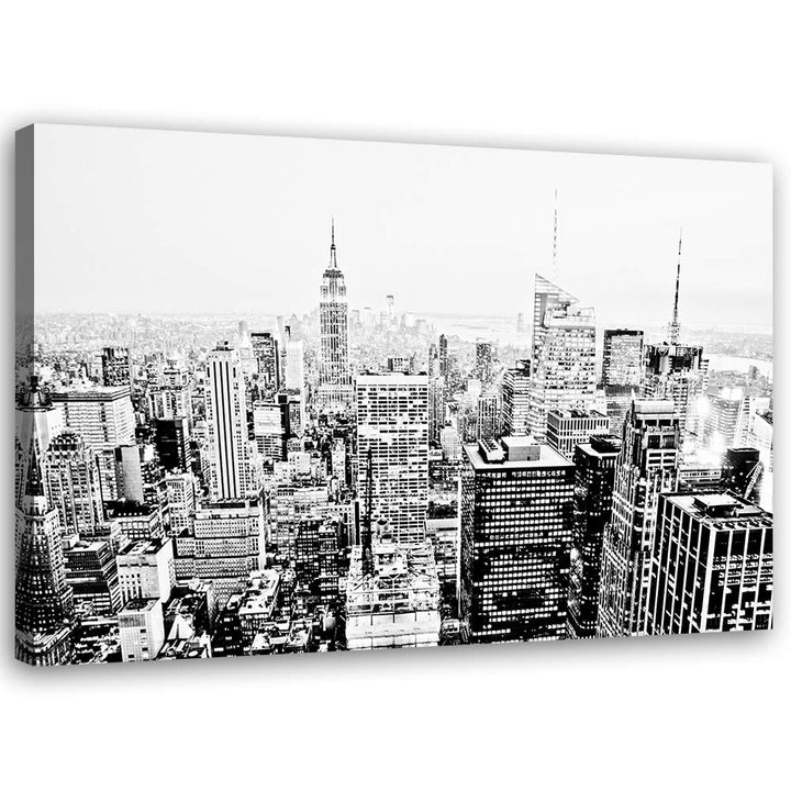 Leinwandbild XXL Wolkenkratzer Wandbild Kunst schwarz-weiss 120x80 cm Leinwandbild 120x80 cm schwarz