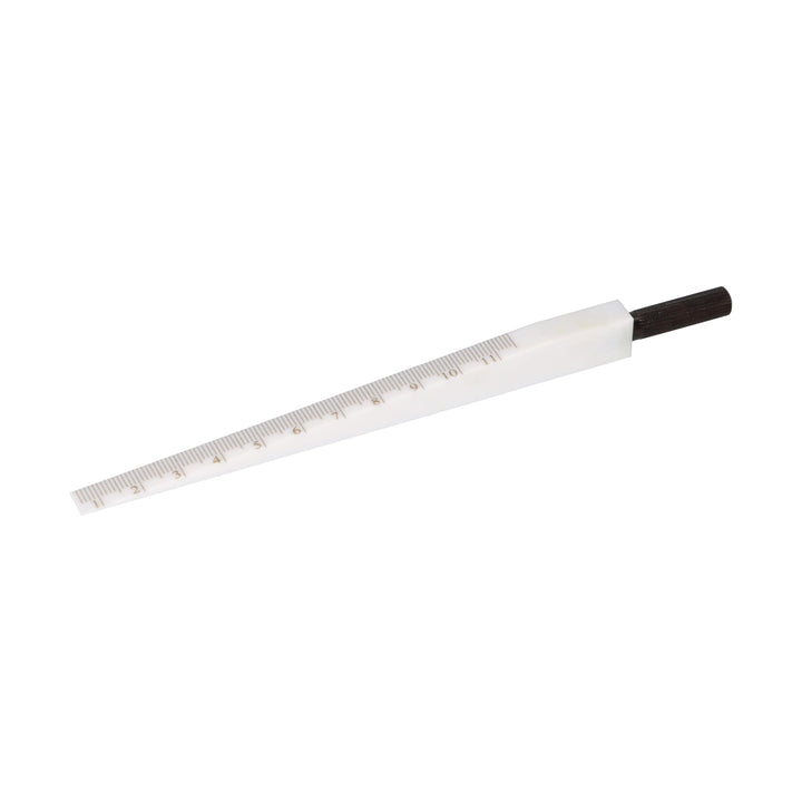 Präziser Messkeil Kunststoffmesskeil, mattverchromt, 0,5-11 mm, Skalenteilung 0,1 mm, Kunststoff
