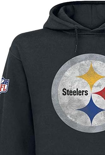 Majestic Athletic NFL Football Hoody Pittsburgh Steelers Hooded Sweater Logo Hyper Domestic M Schwar