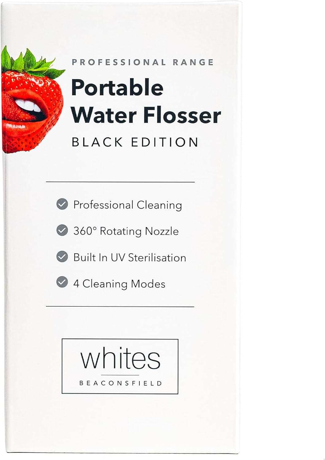 Whites Beaconsfield Dental Water Flosser — Tragbare wasserdichte Munddusche für Zähne & Zahnfleisch,