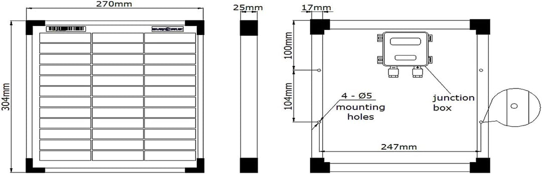 enjoy solar Poly 10W 12V Polykristallines Solarpanel Solarmodul Photovoltaikmodul ideal für Wohnmobi