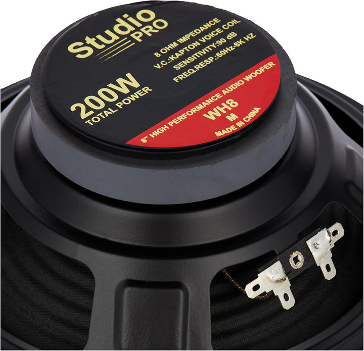 Pyramid WH8 200 Watt High Power Papierkegel 8 Ohm Subwoofer Standardverpackung, Standardverpackung