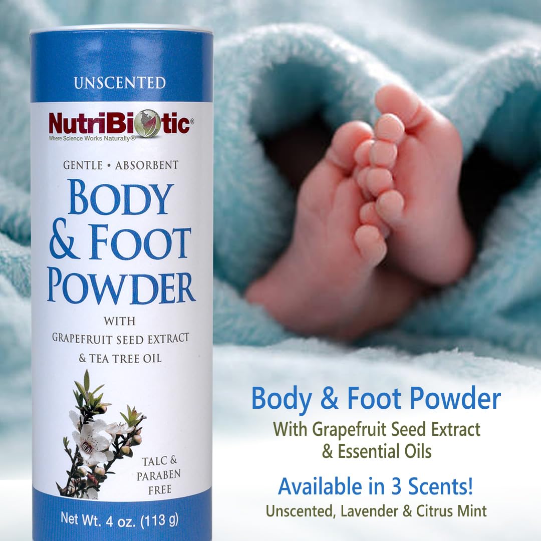 Natural Body FuÃŸ Pulver, geruchslos, 4 oz (113 g) - NutriBiotic