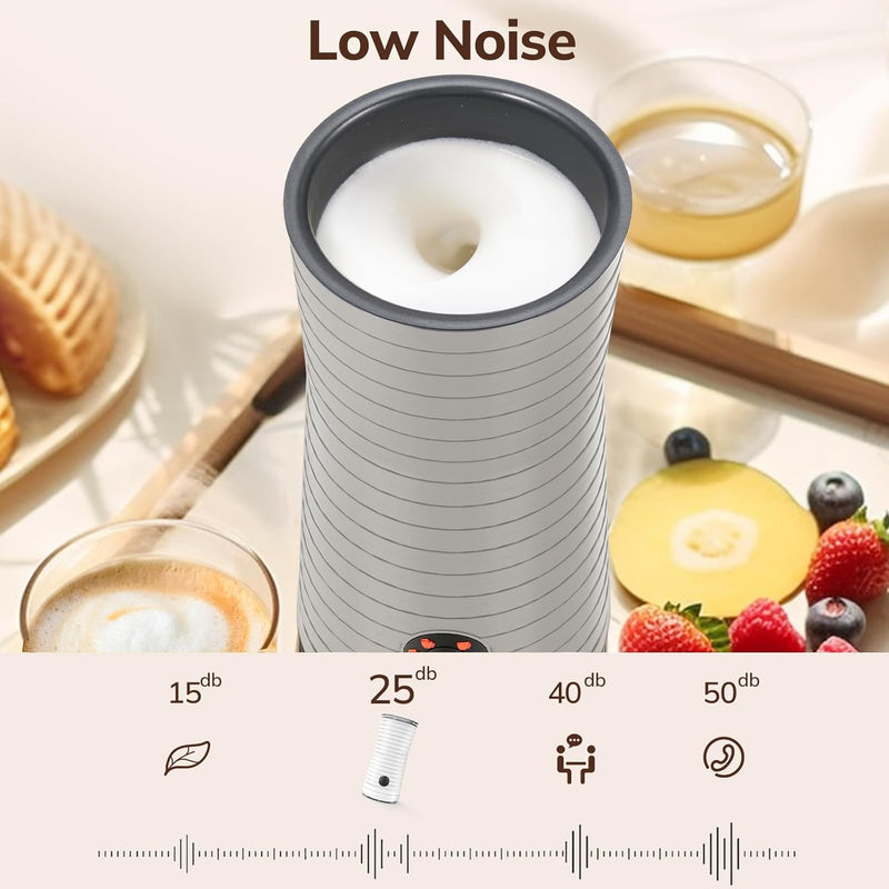 Morpilot Elektrischer Milchaufschäumer, automatischer Milchaufschäumer, 4 in 1, freie Wahl der Schau