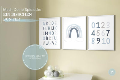 Papierschmiede® Kinderposter 3er Set Lernposter, B2 (50x70 cm) Wanddeko, Geschenk für Jungen Kinderz