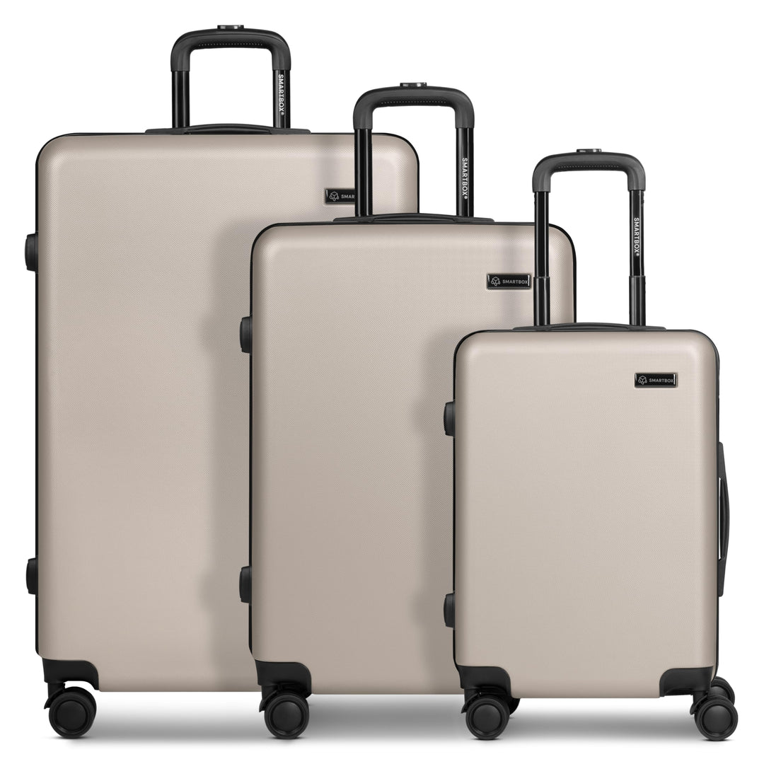 SMARTBOX Hartschalen Koffer-Set 3-teilig für Damen & Herren | leichte & stabile Reise-Trolleys aus h