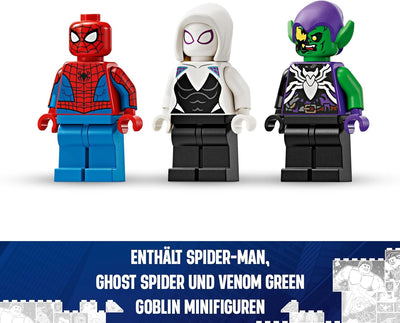 Lego Marvel Spider-Mans Rennauto & Venom Green Goblin, Spidey-Spielzeug für Rollenspiele mit Superhe