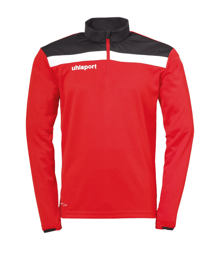 uhlsport Herren Offense 23 1/4 Zip Top Herren Sweatshirt S Rot/Schwarz/Weiss, S Rot/Schwarz/Weiss