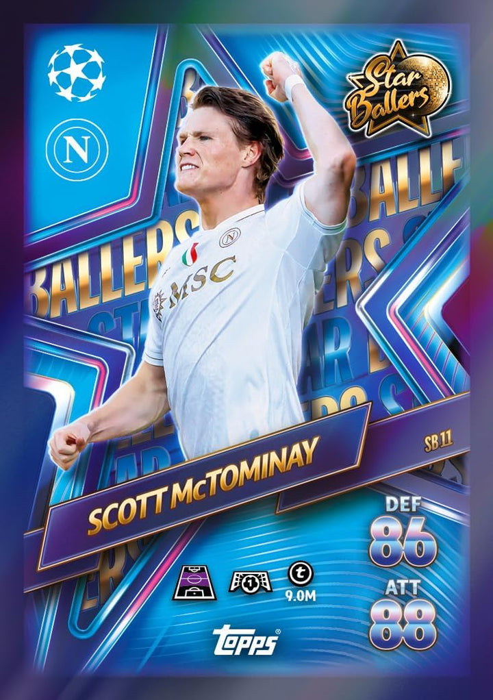 Topps UCC Match Attax 2025/26 - Update Eco Pack #2 - Star Ballers - enthält 41 Cards, darunter 16 Ex