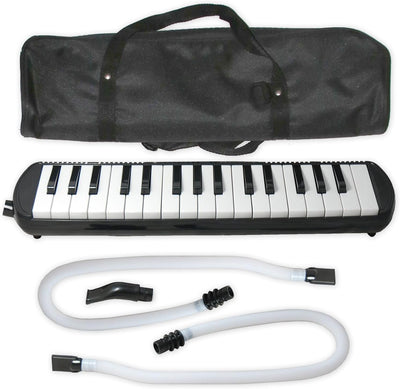 Tuyama® TMD-132 Melodica Melodika mit Mundstück, 2 Mundschläuchen, Notenblatt und Koffer (32 Tasten)