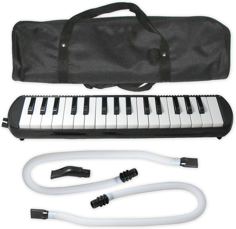 Tuyama® TMD-132 Melodica Melodika mit Mundstück, 2 Mundschläuchen, Notenblatt und Koffer (32 Tasten)