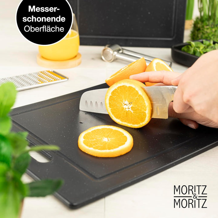 Moritz & Moritz 4x Schneidebretter Kunststoff - 36 x 27,5 cm - Schneidebretter BPA frei - Küchenbret
