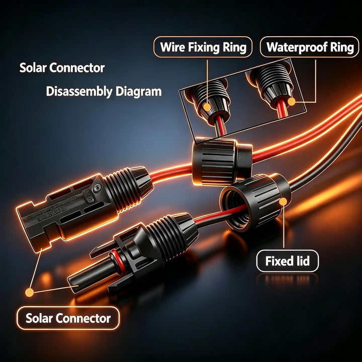 Solar auf XT60 Ladekabel 3,5m 12FT 12AWG Solarkabel 4mm2 Wasserdich Kompatibel mit Ecoflow Delta Pro