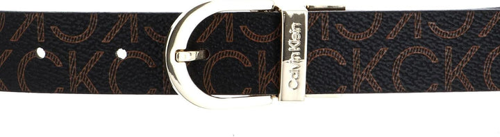 Calvin Klein CK Must RD Buckle REV 2.5 Belt Cognac / Brown Mono