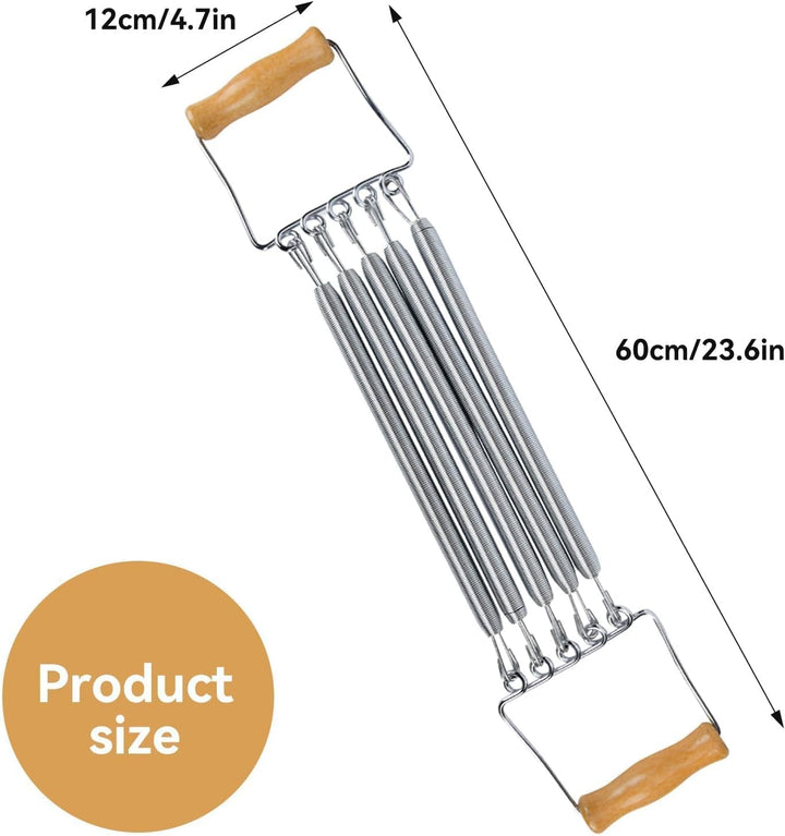 Brust Expander, 60 cm/23,6 Zoll Holzgriff Yoga Brust Expander Abnehmbarer Feder Brust Expander Frühj