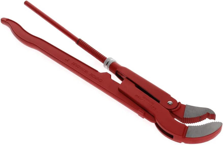 GEDORE red 45degree abgewinkelte Eck-Rohrzange, Spannweite 103 mm/3 Zoll, S-Maul, massiv, Zahnung ve