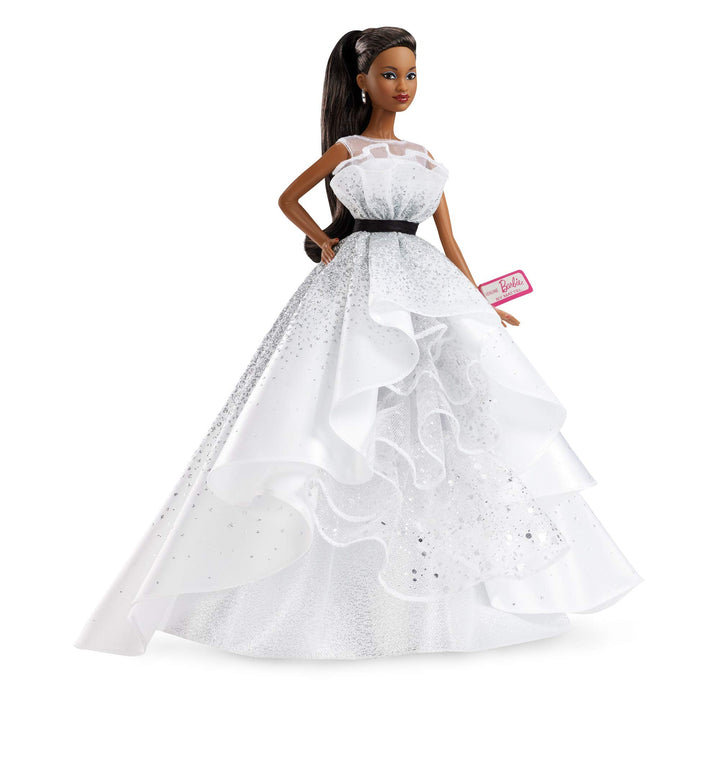 Barbie FXC79 Fashionistas Puppe im schwarzweiss karierten Rock, Puppen Spielzeug ab 6